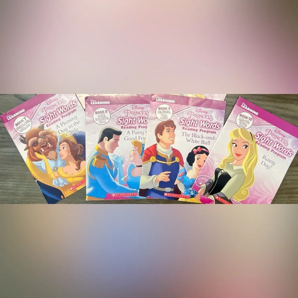 Disney Princess Sight Words Reading Program Books 1-10 + FREE Stickers!